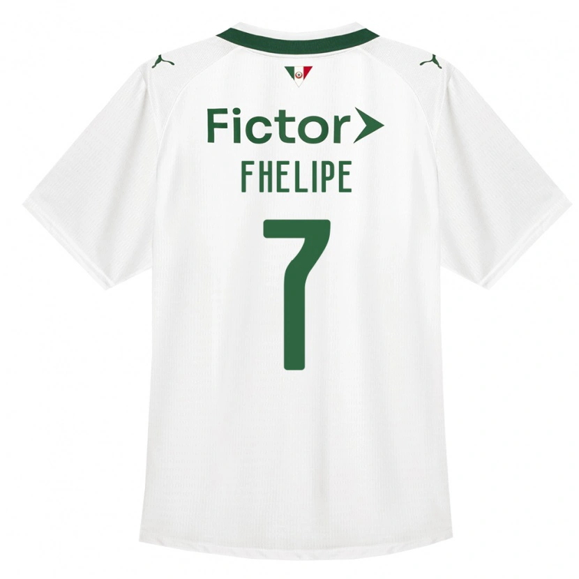 Danxen Enfant Maillot Luis Fhelipe #7 Vert Blanc Tenues Extérieur 2026/27 T-Shirt