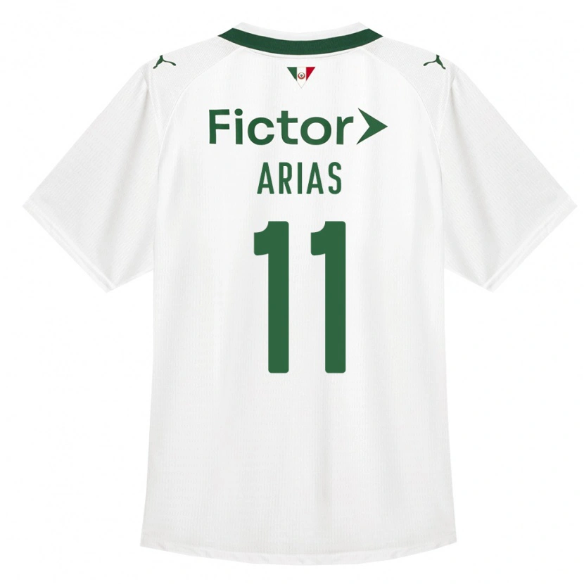 Danxen Enfant Maillot Jhon Arias #11 Vert Blanc Tenues Extérieur 2026/27 T-Shirt