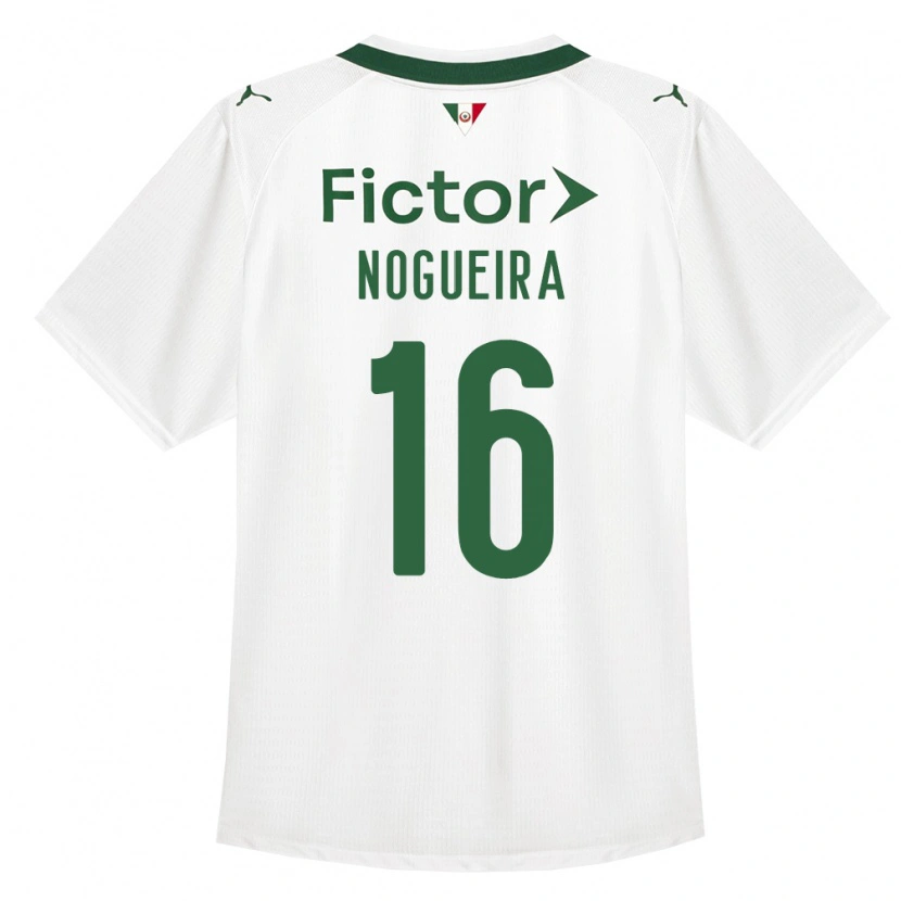 Danxen Enfant Maillot Guilherme Nogueira #16 Vert Blanc Tenues Extérieur 2026/27 T-Shirt