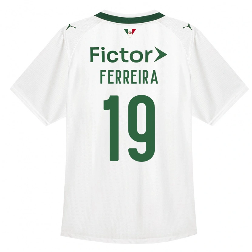 Danxen Enfant Maillot Letícia Ferreira #19 Vert Blanc Tenues Extérieur 2026/27 T-Shirt