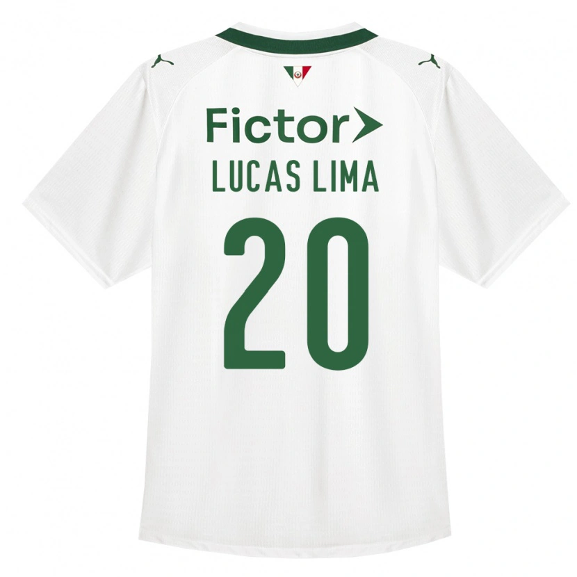 Danxen Enfant Maillot Lucas Lima #20 Vert Blanc Tenues Extérieur 2026/27 T-Shirt