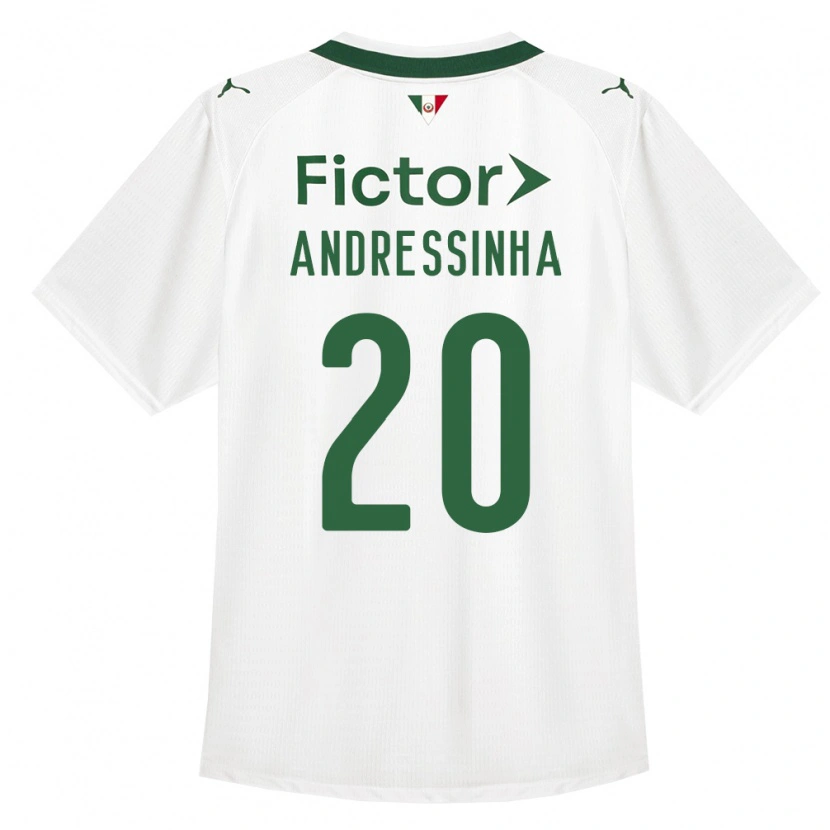 Danxen Enfant Maillot Andressinha #20 Vert Blanc Tenues Extérieur 2026/27 T-Shirt