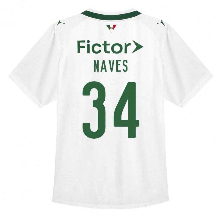 Danxen Enfant Maillot Naves #34 Vert Blanc Tenues Extérieur 2026/27 T-Shirt