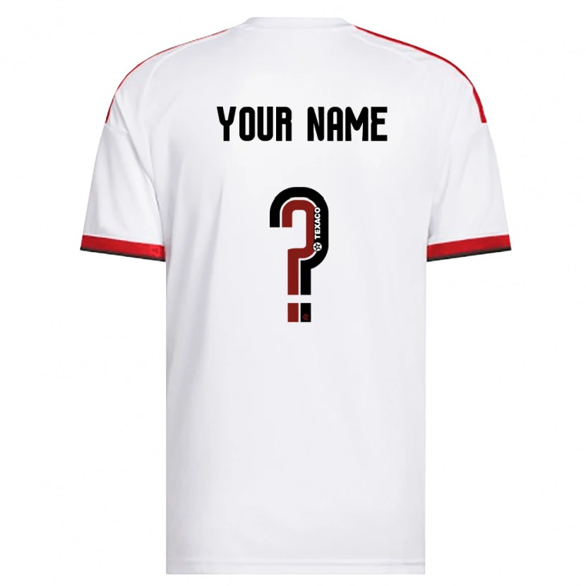 Danxen Enfant Maillot Votre Nom #0 Blanc Rouge Noir Tenues Extérieur 2026/27 T-Shirt