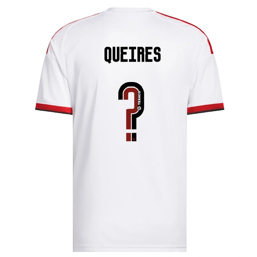 Danxen Enfant Maillot Daniel Queires #0 Blanc Rouge Noir Tenues Extérieur 2026/27 T-Shirt