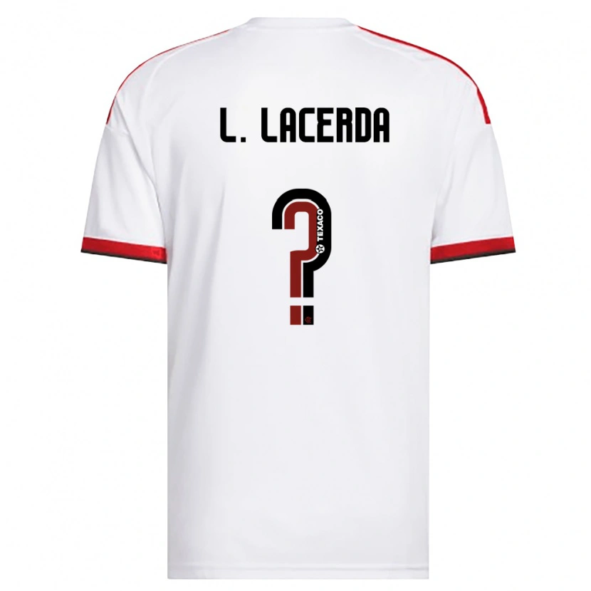 Danxen Enfant Maillot Iago Lacerda #0 Blanc Rouge Noir Tenues Extérieur 2026/27 T-Shirt