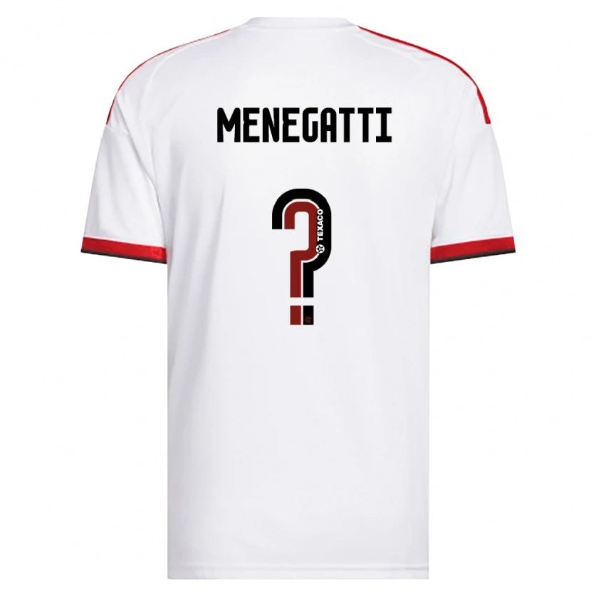 Danxen Enfant Maillot Kauan Menegatti #0 Blanc Rouge Noir Tenues Extérieur 2026/27 T-Shirt