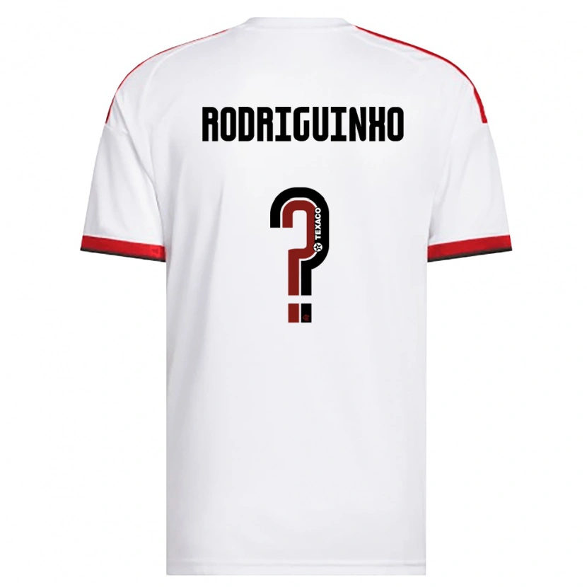 Danxen Enfant Maillot Rodriguinho #0 Blanc Rouge Noir Tenues Extérieur 2026/27 T-Shirt