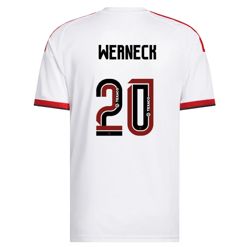 Danxen Enfant Maillot Gabriel Werneck #20 Blanc Rouge Noir Tenues Extérieur 2026/27 T-Shirt