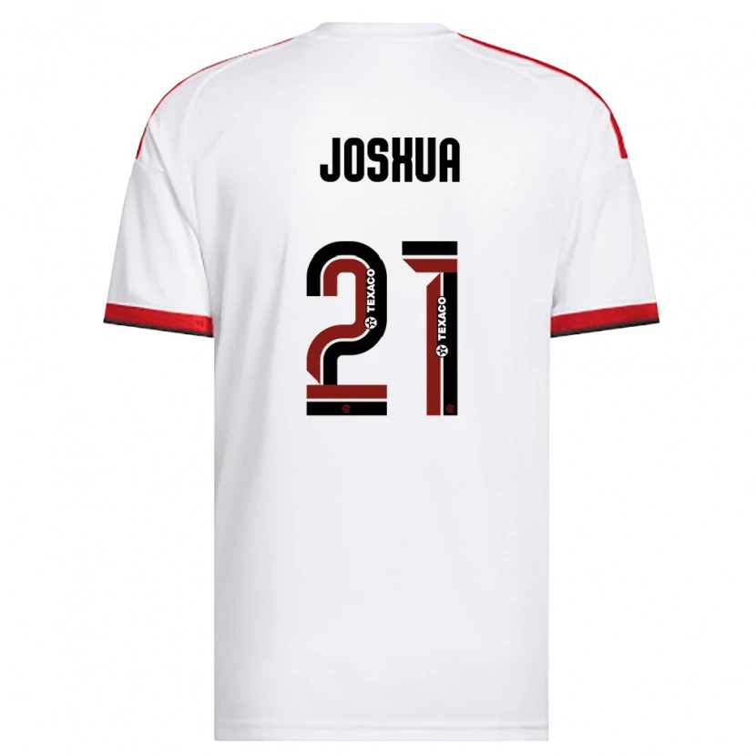 Danxen Enfant Maillot Caio Joshua Lana De Andrade #21 Blanc Rouge Noir Tenues Extérieur 2026/27 T-Shirt