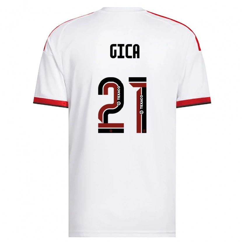 Danxen Enfant Maillot Gica #21 Blanc Rouge Noir Tenues Extérieur 2026/27 T-Shirt