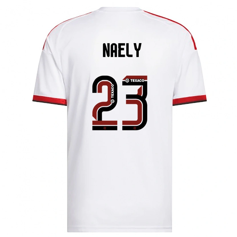 Danxen Enfant Maillot Naely #23 Blanc Rouge Noir Tenues Extérieur 2026/27 T-Shirt