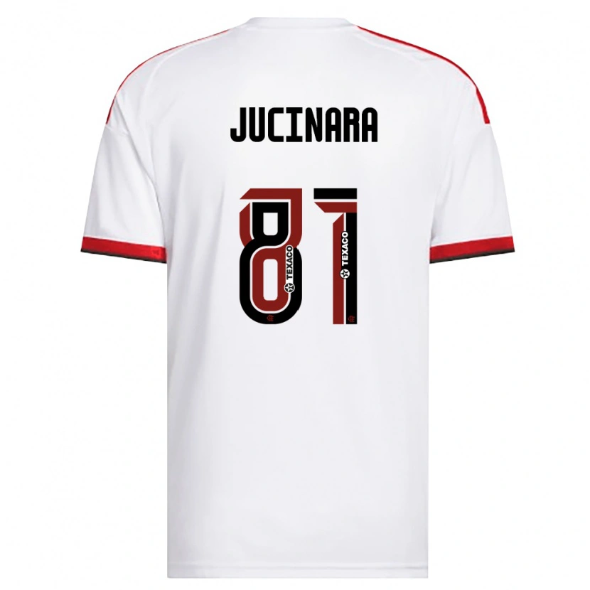 Danxen Enfant Maillot Jucinara #81 Blanc Rouge Noir Tenues Extérieur 2026/27 T-Shirt