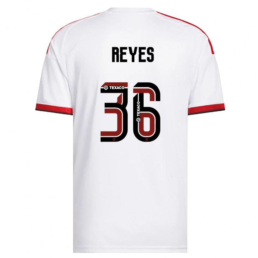 Danxen Enfant Maillot Diego Reyes Costilla #36 Blanc Rouge Noir Tenues Extérieur 2026/27 T-Shirt