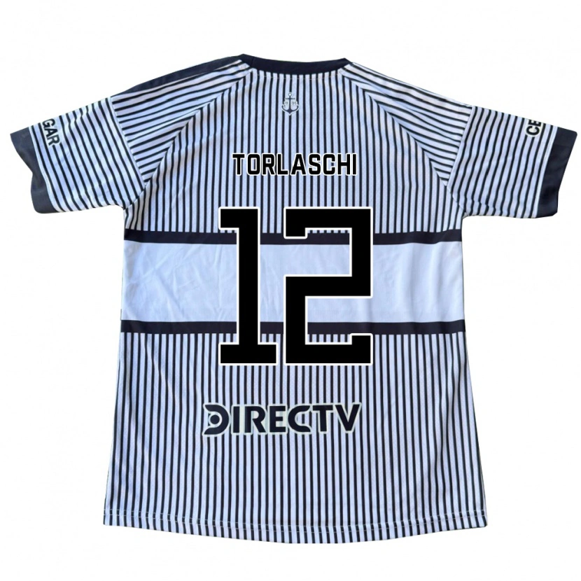 Danxen Enfant Maillot Lucas Torlaschi #12 Blanc Noir Jaune Tenues Extérieur 2026/27 T-Shirt