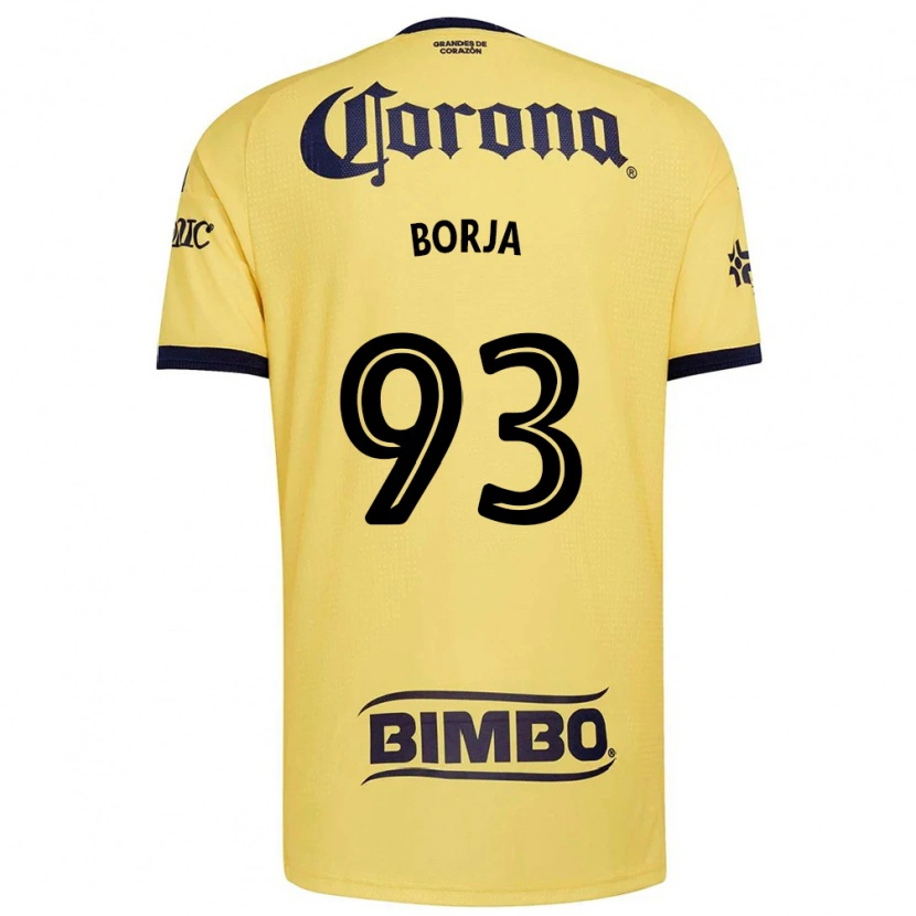 Danxen Enfant Maillot Miguel Borja #93 Jaune Rouge Noir Tenues Domicile 2026/27 T-Shirt
