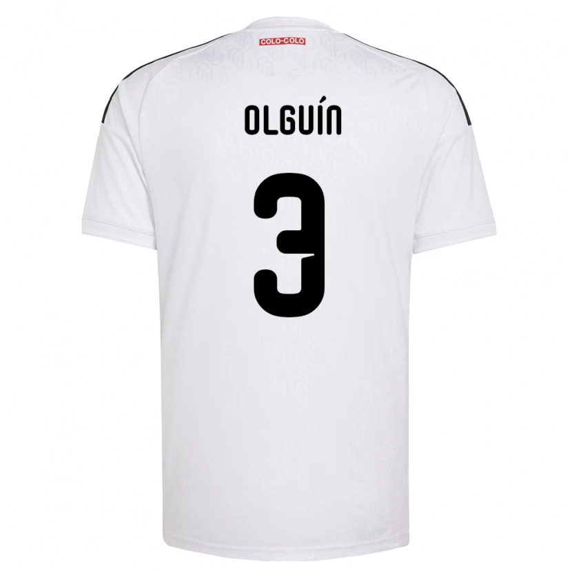 Danxen Homme Maillot Alonso Olguín #3 Blanc Noir Tenues Domicile 2026/27 T-Shirt