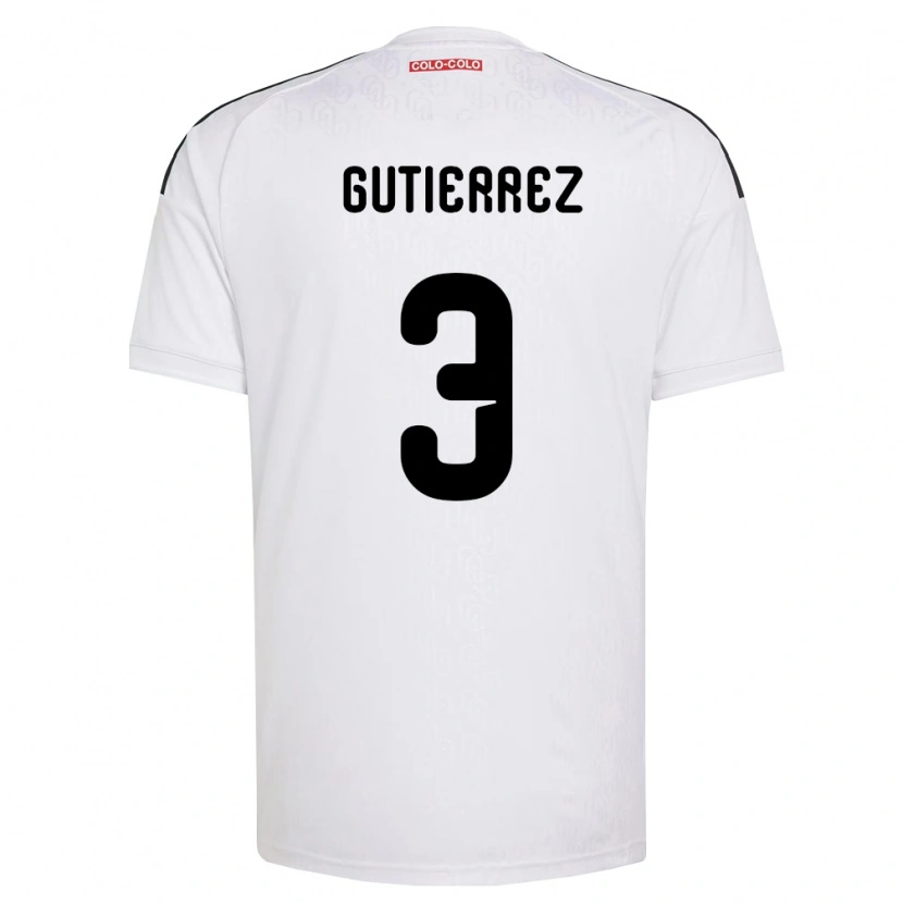 Danxen Homme Maillot Daniel Gutiérrez #3 Blanc Noir Tenues Domicile 2026/27 T-Shirt