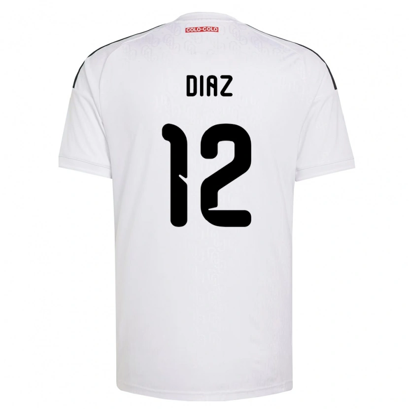 Danxen Homme Maillot Javiera Díaz #12 Blanc Noir Tenues Domicile 2026/27 T-Shirt