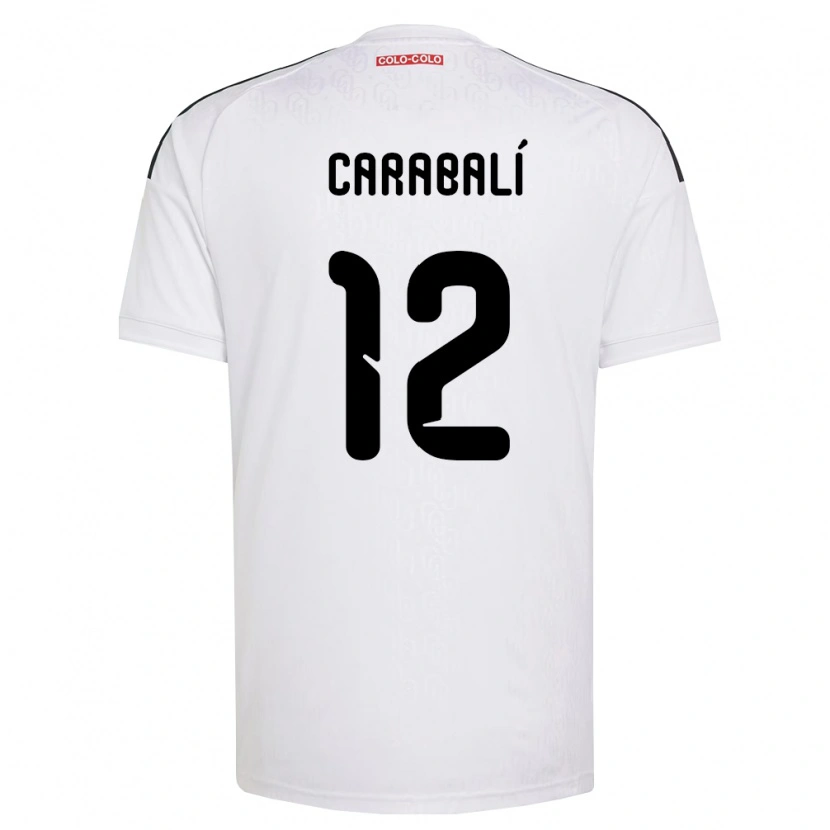 Danxen Homme Maillot Omar Carabalí #12 Blanc Noir Tenues Domicile 2026/27 T-Shirt
