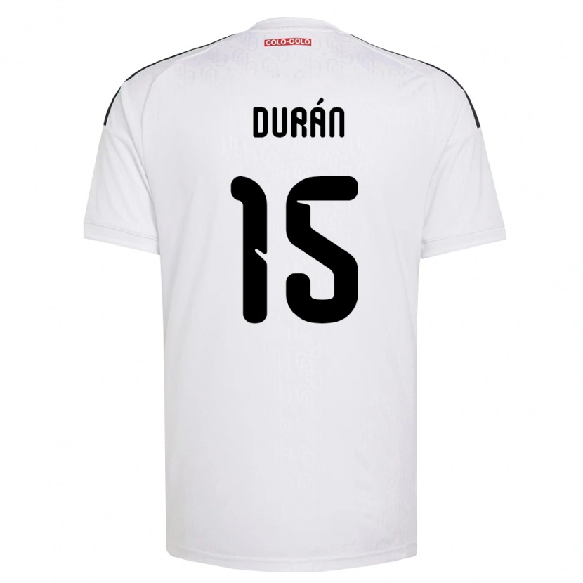Danxen Homme Maillot José Durán #15 Blanc Noir Tenues Domicile 2026/27 T-Shirt