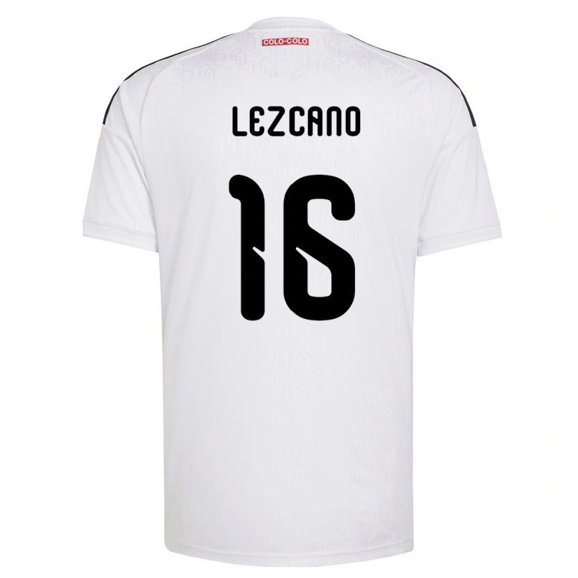 Danxen Homme Maillot Darío Lezcano #16 Blanc Noir Tenues Domicile 2026/27 T-Shirt
