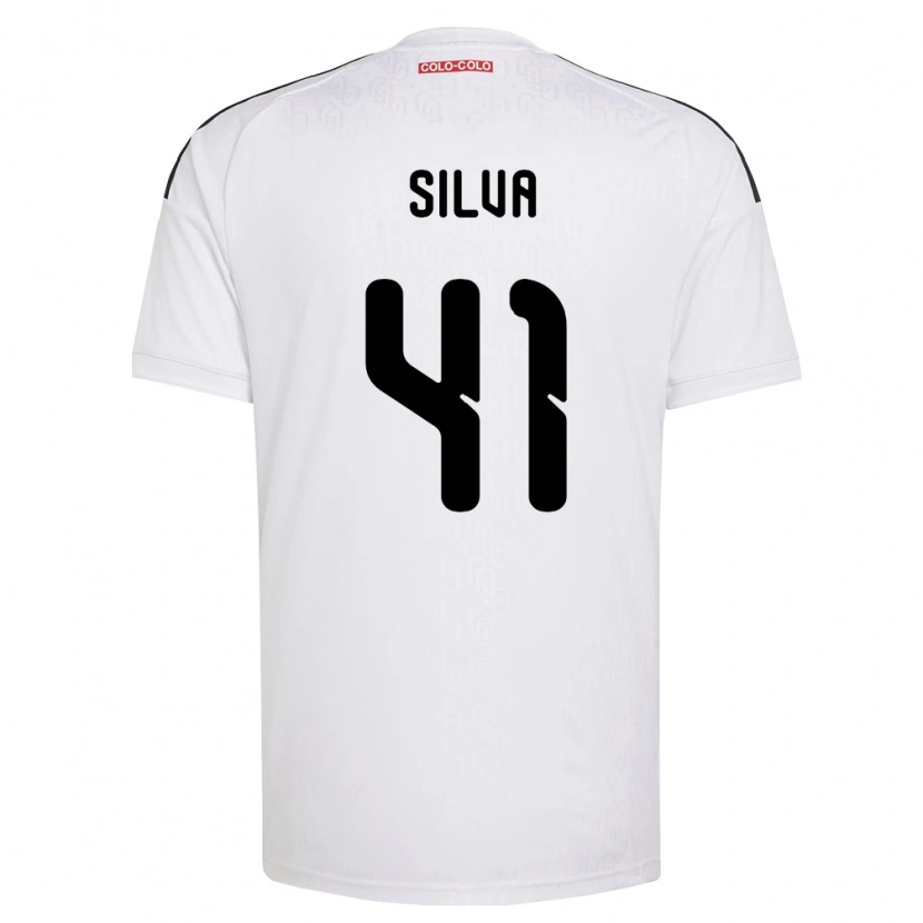 Danxen Homme Maillot Bastián Silva #41 Blanc Noir Tenues Domicile 2026/27 T-Shirt