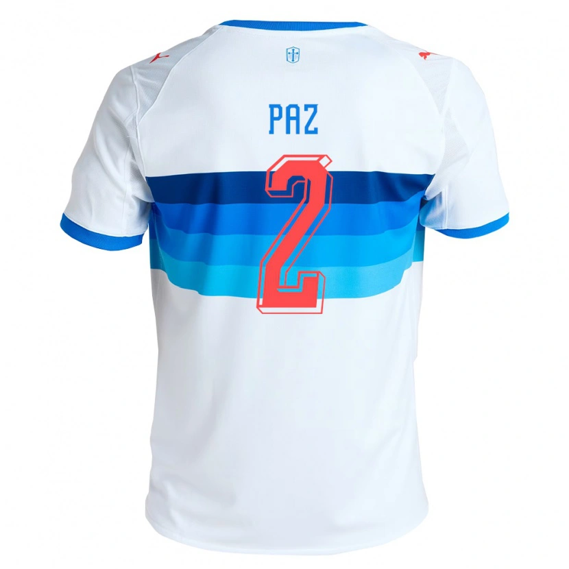 Danxen Homme Maillot Nehuen Paz #2 Blanc Bleu Ciel Tenues Domicile 2026/27 T-Shirt