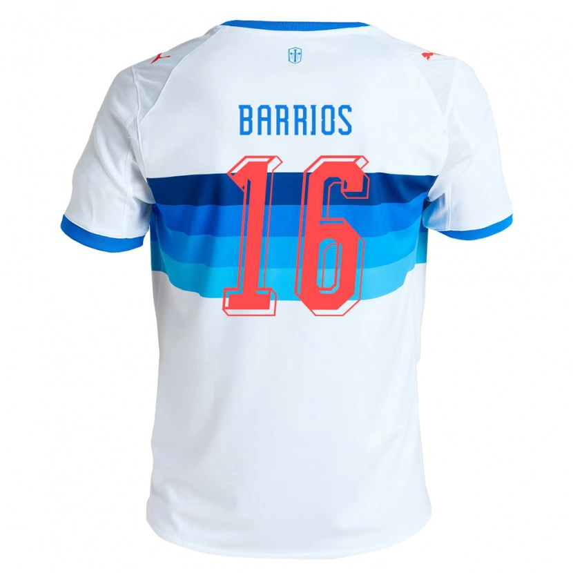 Danxen Homme Maillot Martín Barrios #16 Blanc Bleu Ciel Tenues Domicile 2026/27 T-Shirt
