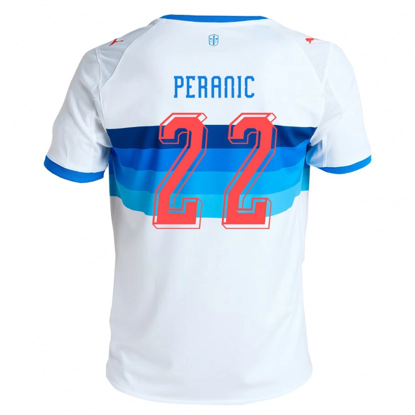 Danxen Homme Maillot Nicolás Peranic #22 Blanc Bleu Ciel Tenues Domicile 2026/27 T-Shirt
