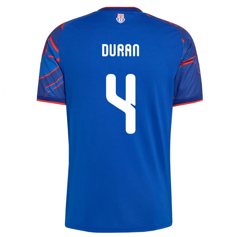 Danxen Homme Maillot Ignacia Durán #4 Bleu Royal Rouge Tenues Domicile 2026/27 T-Shirt