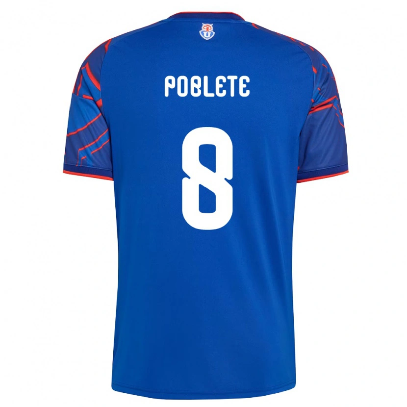 Danxen Homme Maillot Israel Poblete #8 Bleu Royal Rouge Tenues Domicile 2026/27 T-Shirt