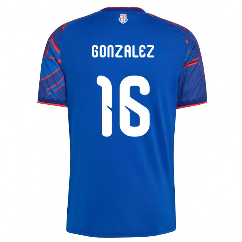 Danxen Homme Maillot Monserratt González #16 Bleu Royal Rouge Tenues Domicile 2026/27 T-Shirt