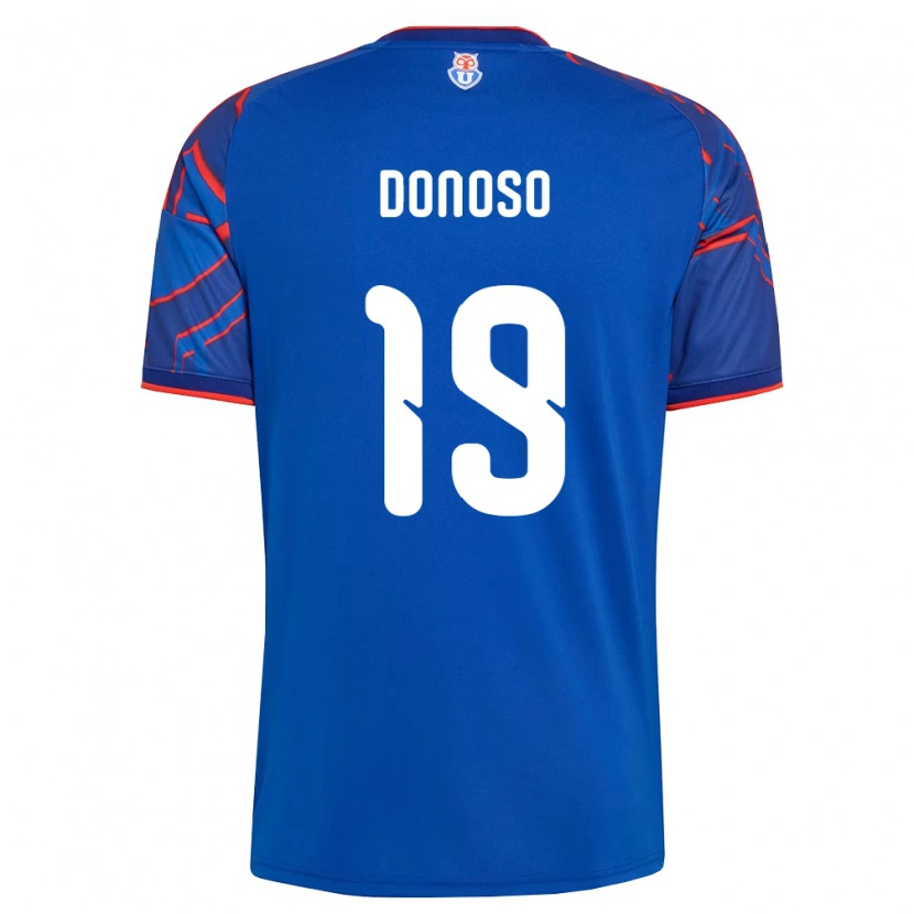 Danxen Homme Maillot Fabián Donoso #19 Bleu Royal Rouge Tenues Domicile 2026/27 T-Shirt