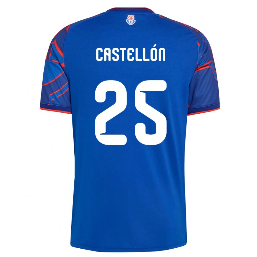 Danxen Homme Maillot Gabriel Castellón #25 Bleu Royal Rouge Tenues Domicile 2026/27 T-Shirt