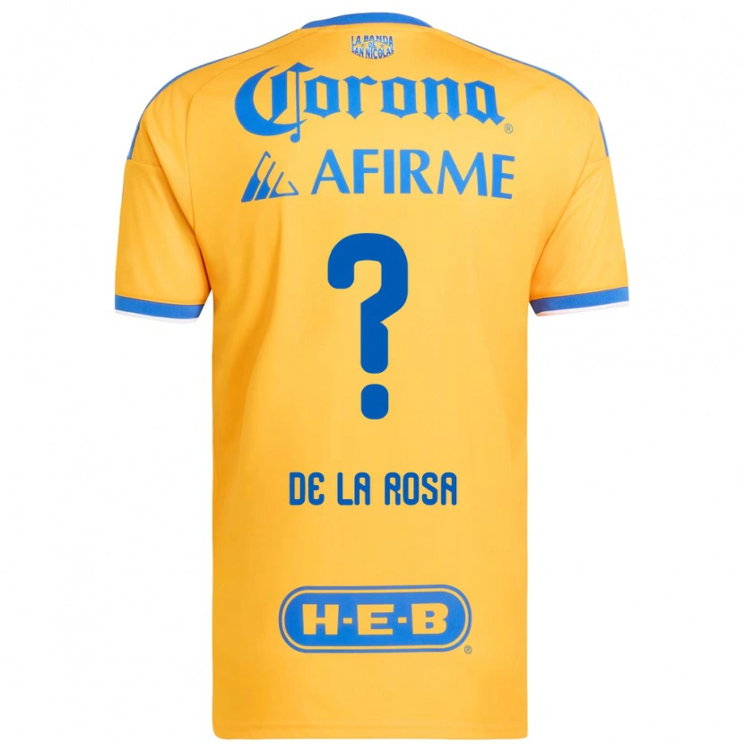 Danxen Homme Maillot Luis De La Rosa #0 Jaune Bleu Tenues Domicile 2026/27 T-Shirt