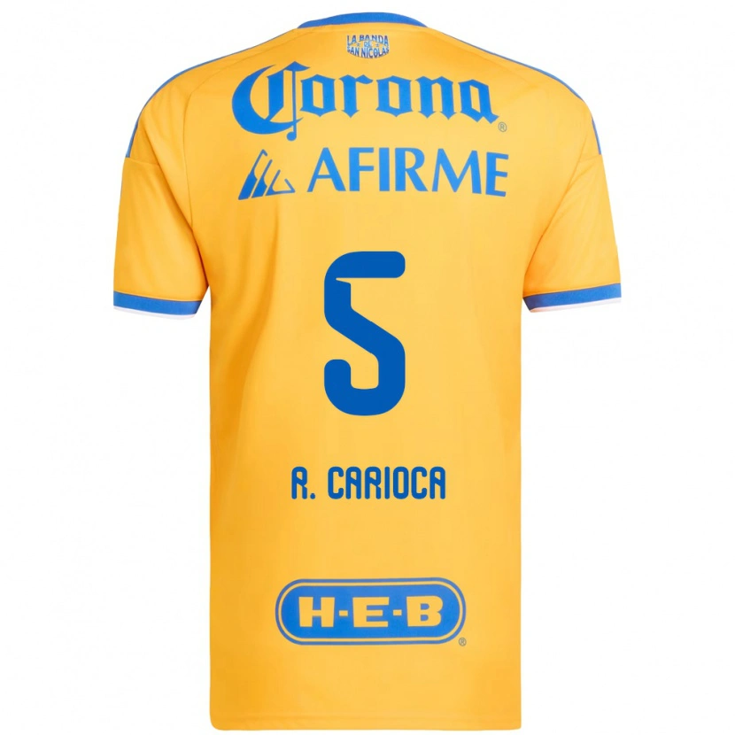 Danxen Homme Maillot Rafael Carioca #5 Jaune Bleu Tenues Domicile 2026/27 T-Shirt