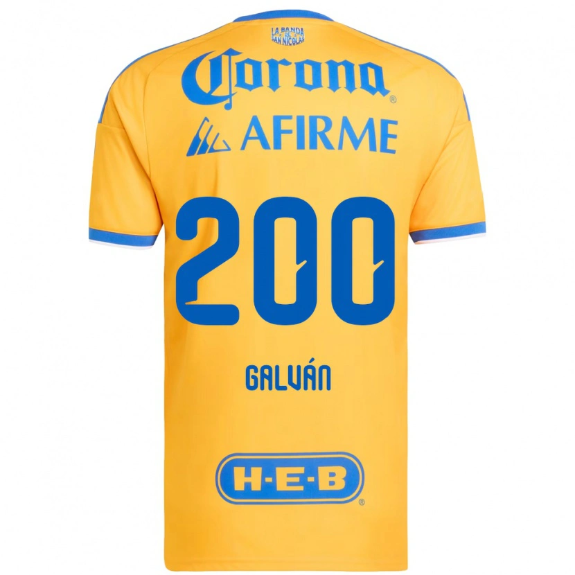 Danxen Homme Maillot Isaias Galván #200 Jaune Bleu Tenues Domicile 2026/27 T-Shirt