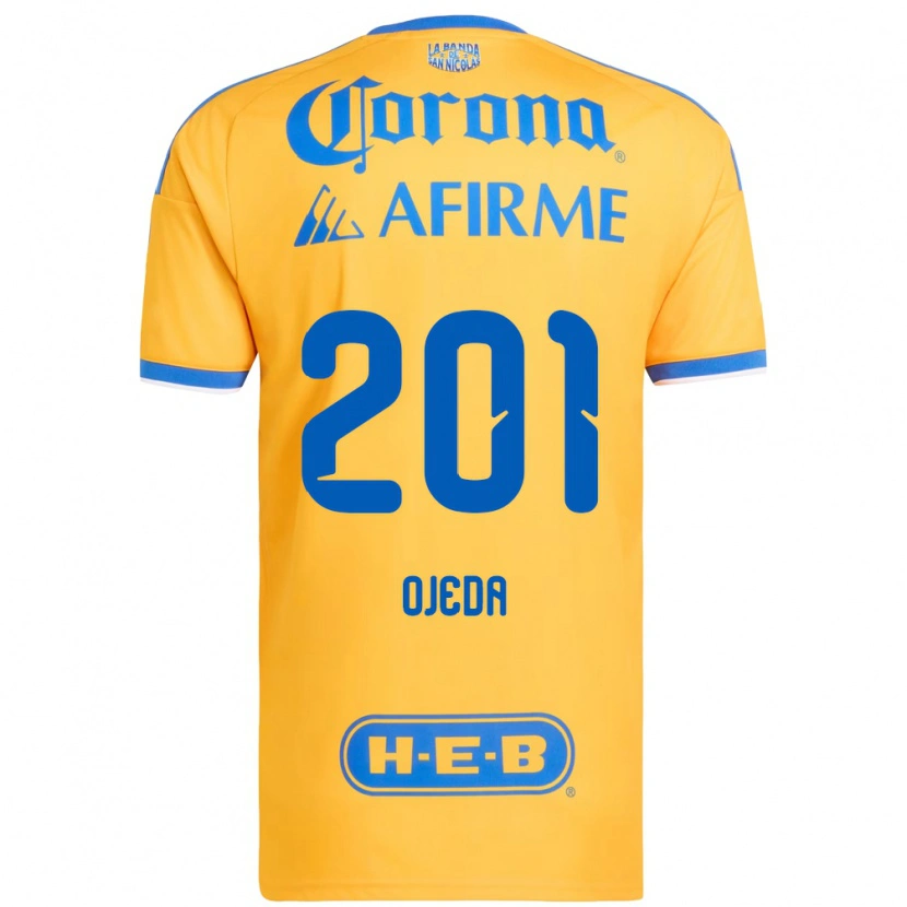 Danxen Homme Maillot Diego Ojeda #201 Jaune Bleu Tenues Domicile 2026/27 T-Shirt