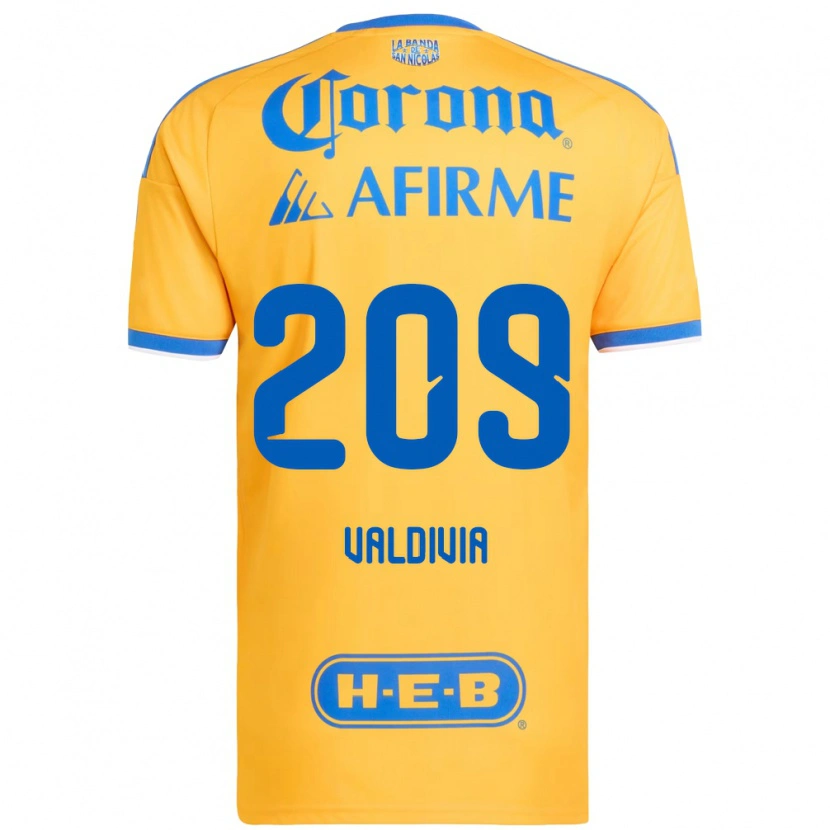 Danxen Homme Maillot Karol Valdivia #209 Jaune Bleu Tenues Domicile 2026/27 T-Shirt