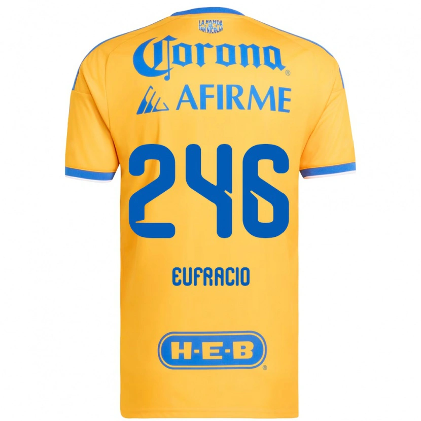 Danxen Homme Maillot Enrique Eufracio #246 Jaune Bleu Tenues Domicile 2026/27 T-Shirt
