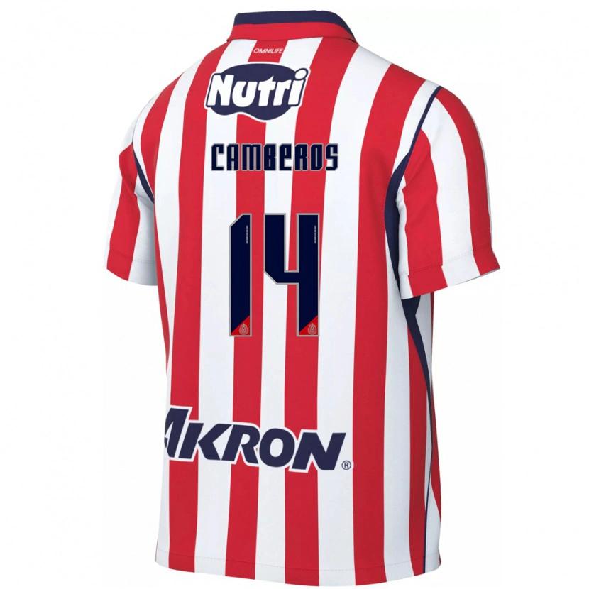 Danxen Homme Maillot Hugo Camberos #14 Rouge Blanc Tenues Domicile 2026/27 T-Shirt