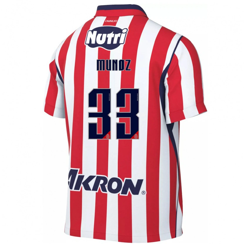 Danxen Homme Maillot Zahid Muñoz #33 Rouge Blanc Tenues Domicile 2026/27 T-Shirt