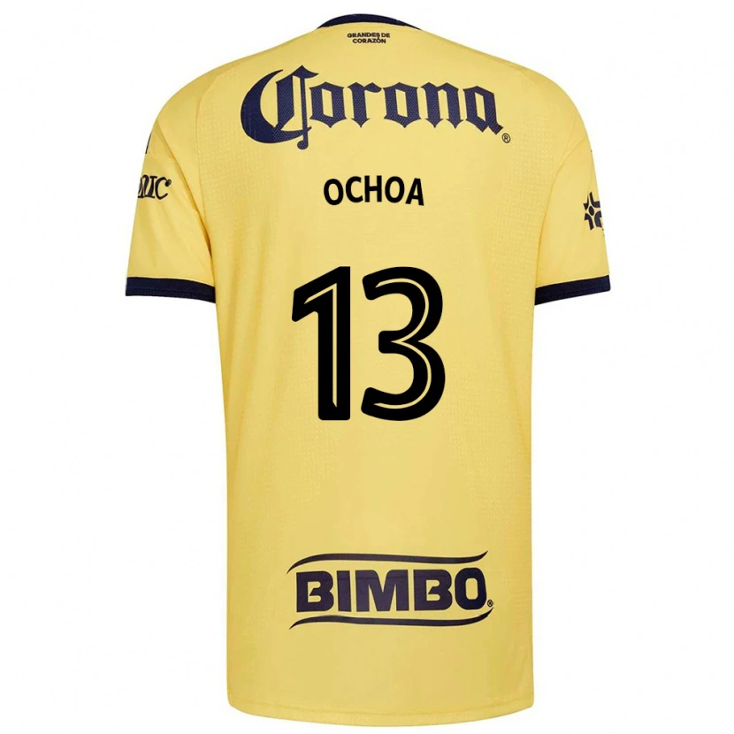 Danxen Homme Maillot Guillermo Ochoa #13 Jaune Rouge Noir Tenues Domicile 2026/27 T-Shirt
