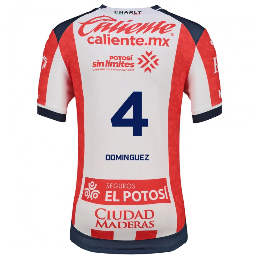 Danxen Homme Maillot Julio Cesar Dominguez #4 Rouge Blanc Noir Tenues Domicile 2026/27 T-Shirt