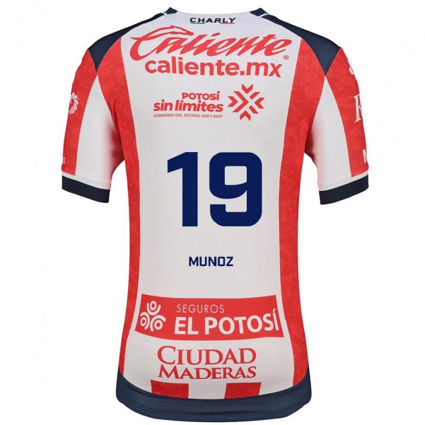 Danxen Homme Maillot Santiago Muñóz #19 Rouge Blanc Noir Tenues Domicile 2026/27 T-Shirt