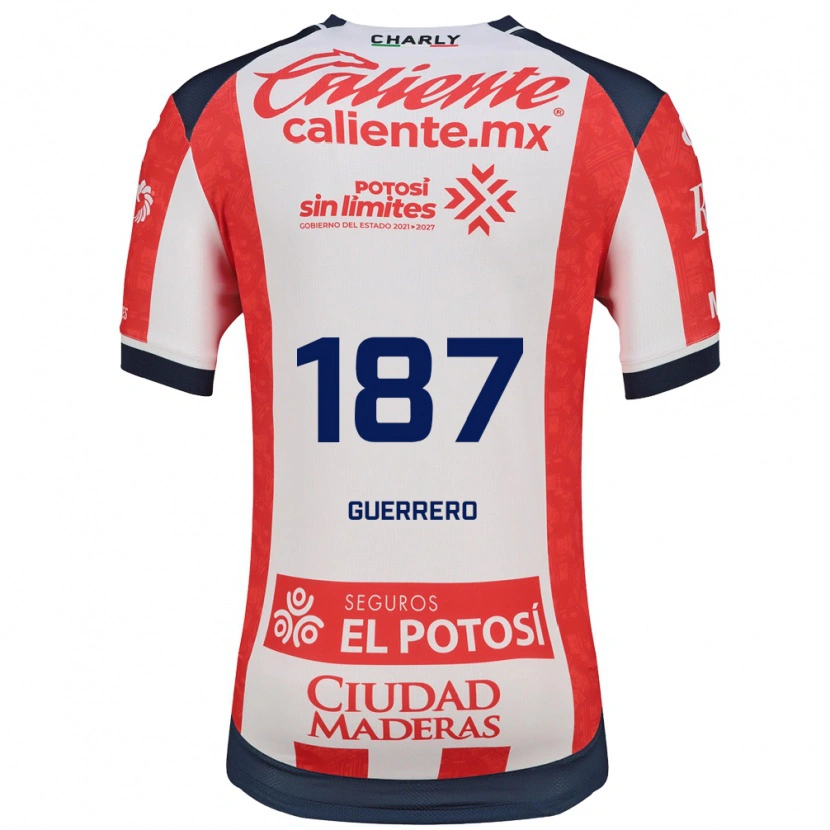 Danxen Homme Maillot Javier Guerrero #187 Rouge Blanc Noir Tenues Domicile 2026/27 T-Shirt