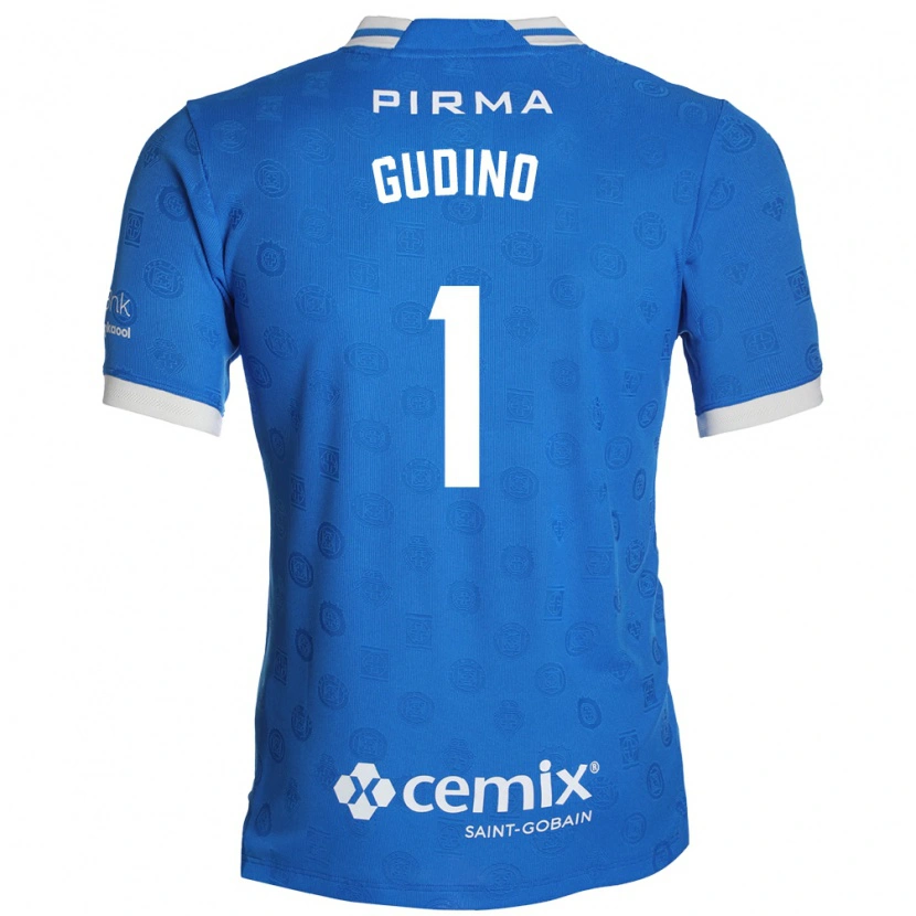 Danxen Homme Maillot Andrés Gudiño #1 Bleu Blanc Rouge Tenues Domicile 2026/27 T-Shirt
