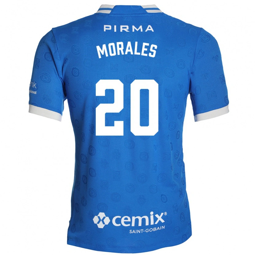 Danxen Homme Maillot Ivan Morales #20 Bleu Blanc Rouge Tenues Domicile 2026/27 T-Shirt