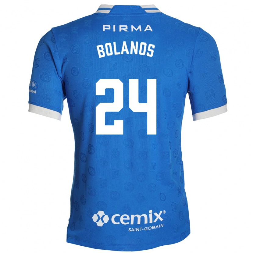 Danxen Homme Maillot Jatziry Bolanos #24 Bleu Blanc Rouge Tenues Domicile 2026/27 T-Shirt